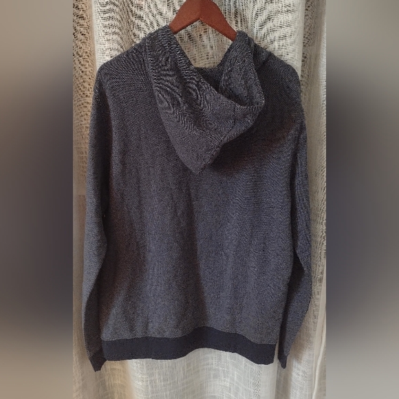 NWT Bowen & Wright 100% Cotton Hoodie Navy Striped Men's XL - Picture 3 of 9